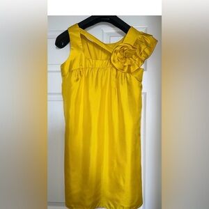 Voom by Joy Han Mustard Dress 100% Silk.